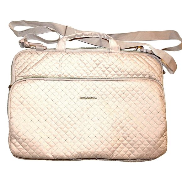 Bagsmart Laptop Bag Pink Computer Case 15in x 11in Padded Lined Adjustable Strap - Picture 1 of 11